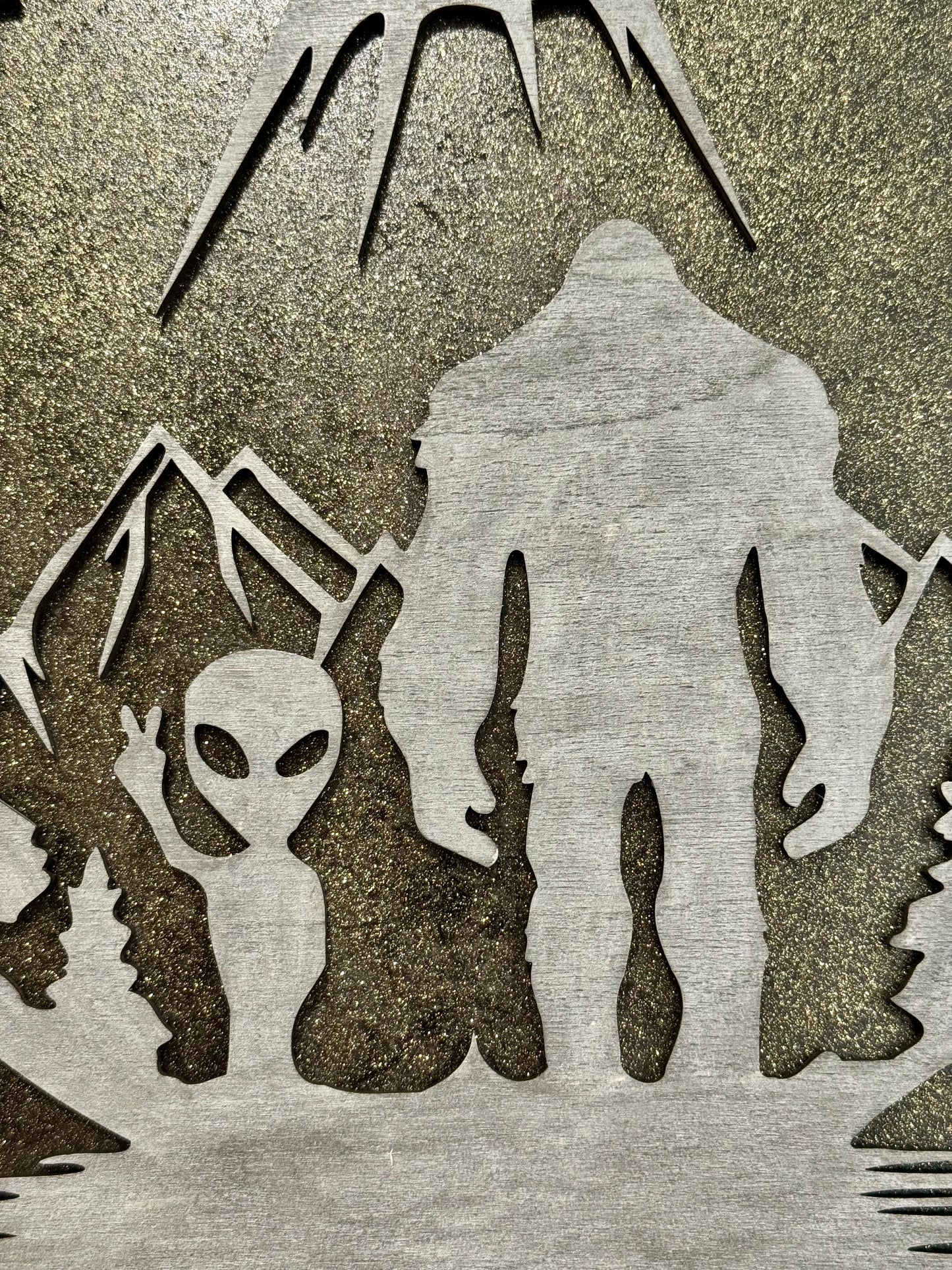 Targa decorativa - ALIEN & BIGFOOT
