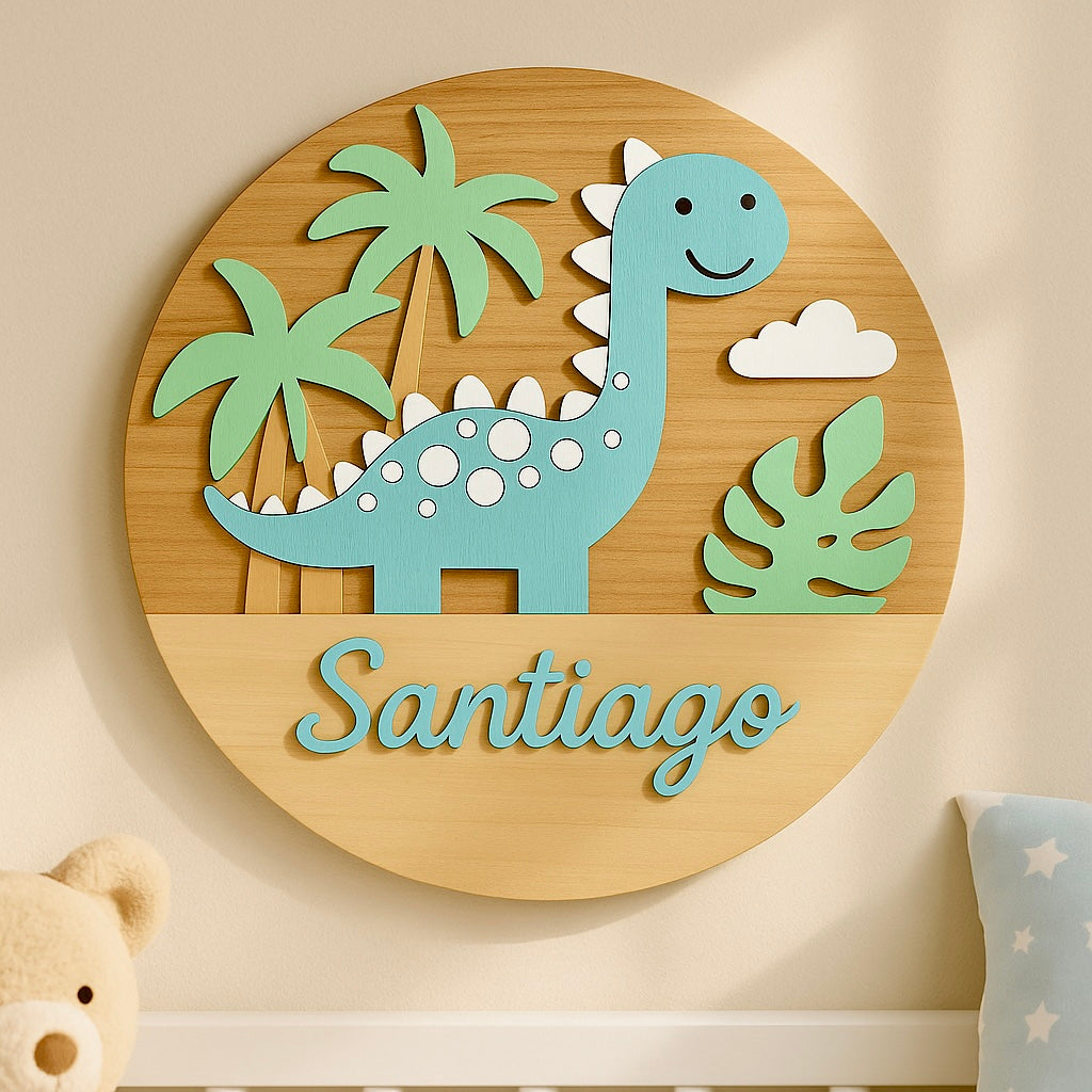 Targa decorativa - BLU DINO