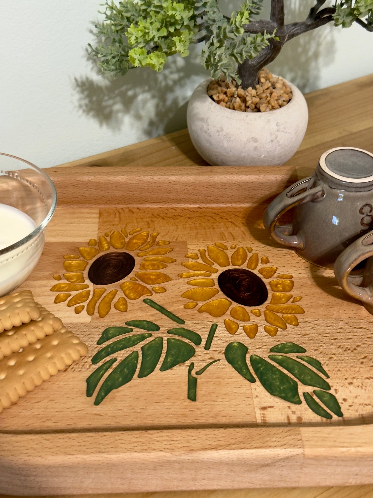 VASSOIO DECORATIVO OVALE - I GIRASOLI