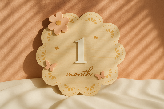 TARGA MESI/ANNI - FIORELLINO