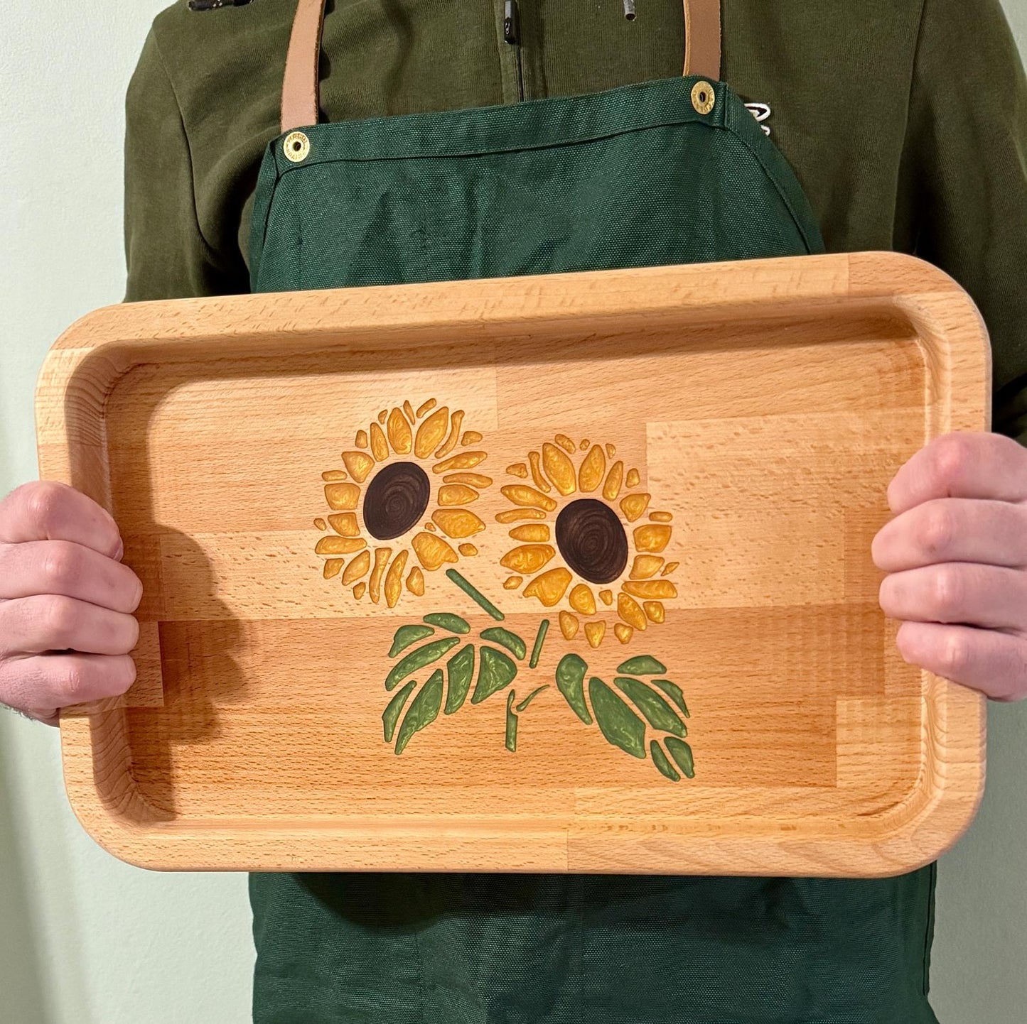 VASSOIO DECORATIVO RETTANGOLARE - I GIRASOLI