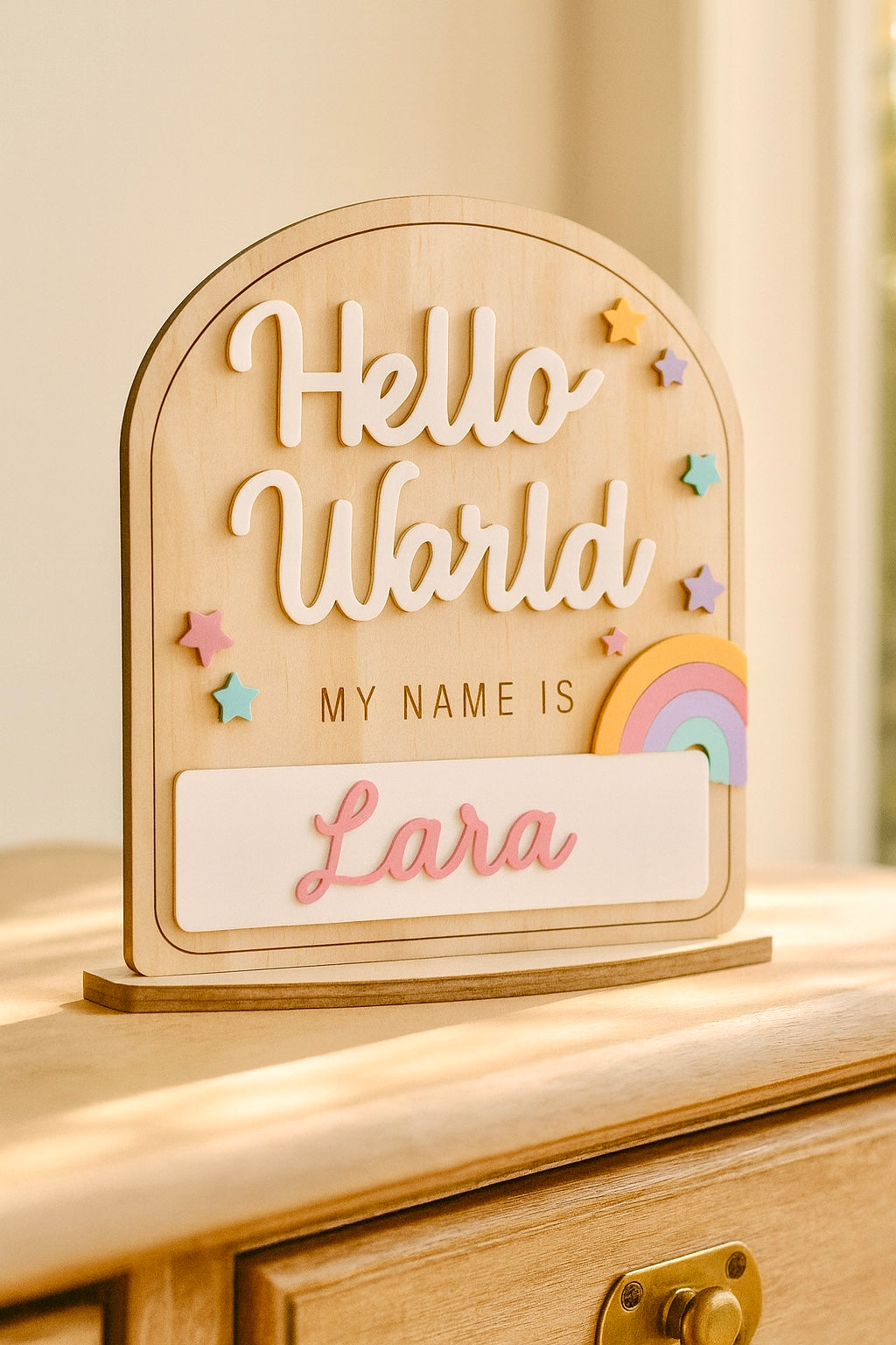 Targa decorativa - HELLO WORLD