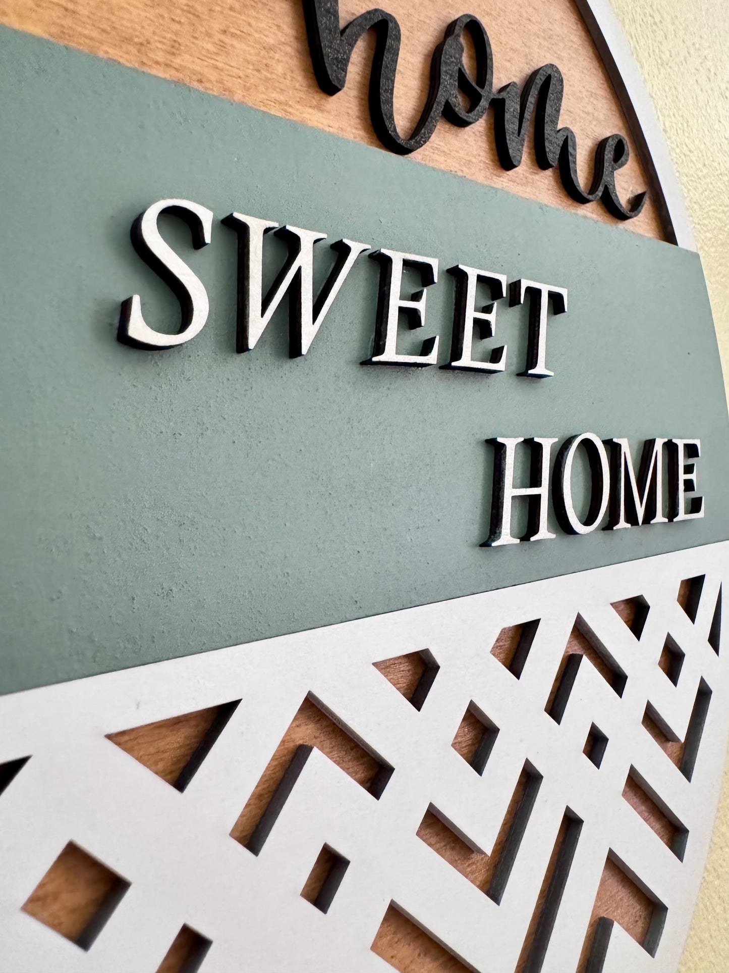 Targa Home Sweet Home Personalizzata | Wooden Home Wall Sign