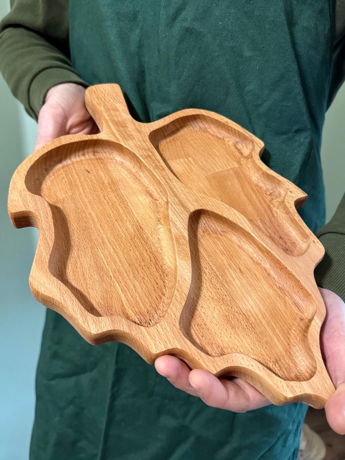 VASSOIO PER APERITIVO - FOGLIA DI NOCCIOLO