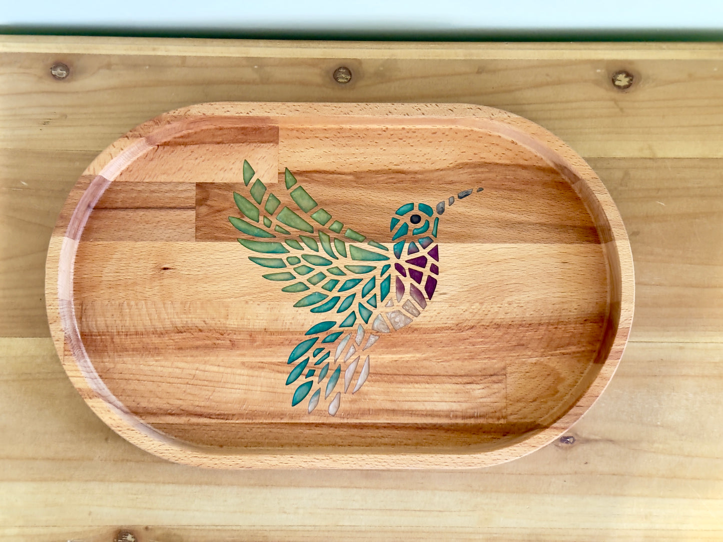 VASSOIO DECORATIVO OVALE - COLIBRÌ