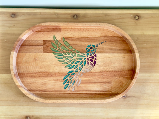 VASSOIO DECORATIVO OVALE - COLIBRÌ