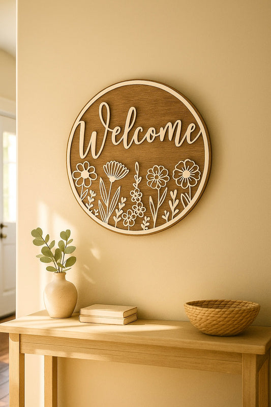 DECORAZIONE MURALE - WELCOME FLOWERS