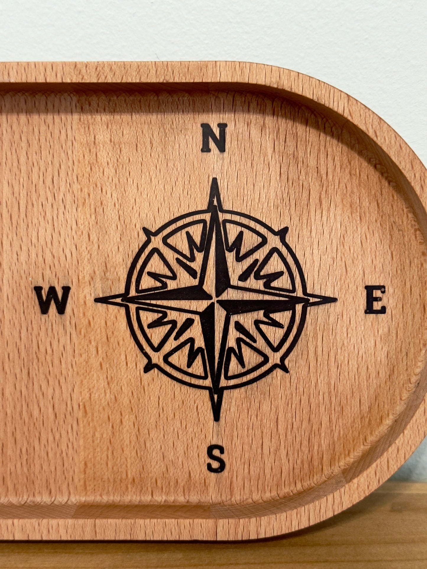 VASSOIO DECORATIVO OVALE - ROSA DEI VENTI