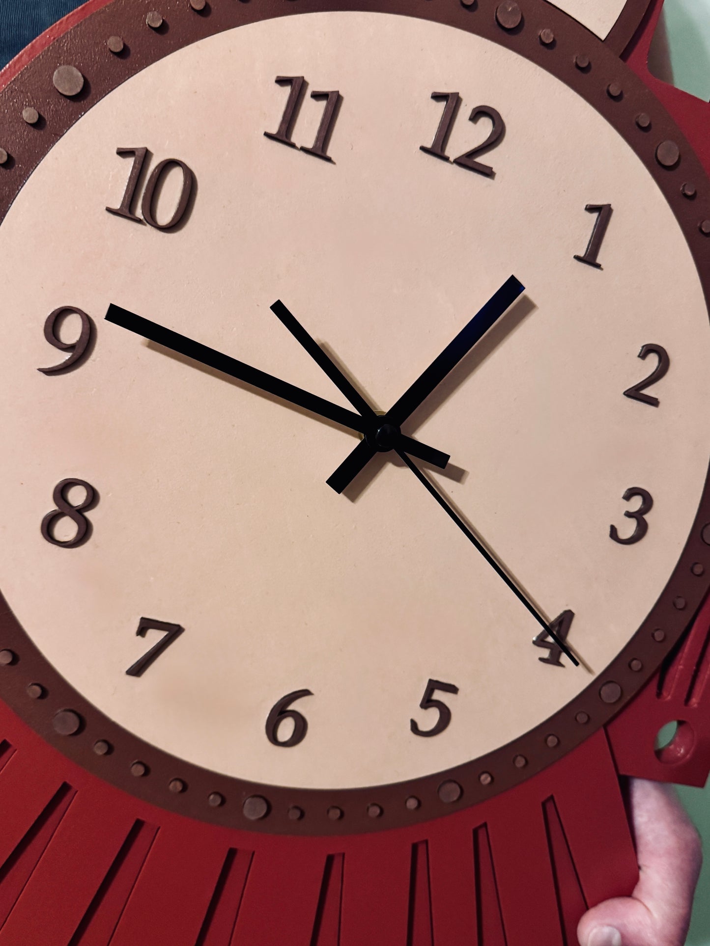 Orologio Treno in Legno per Cameretta | Wooden Train Wall Clock