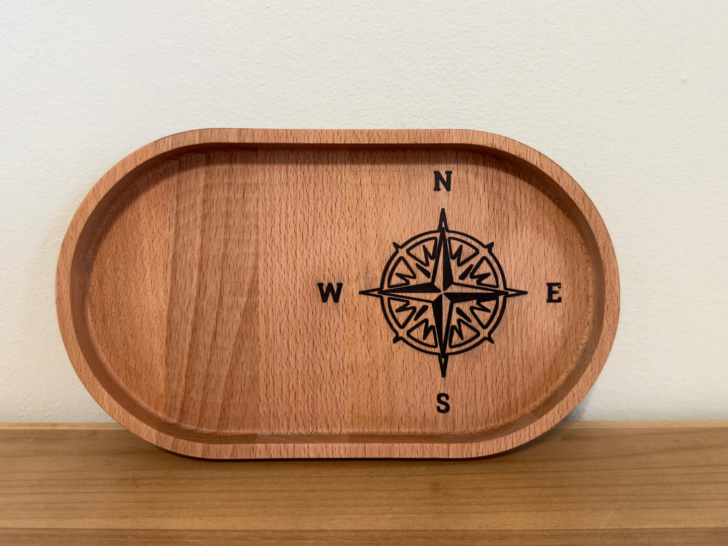 VASSOIO DECORATIVO OVALE - ROSA DEI VENTI