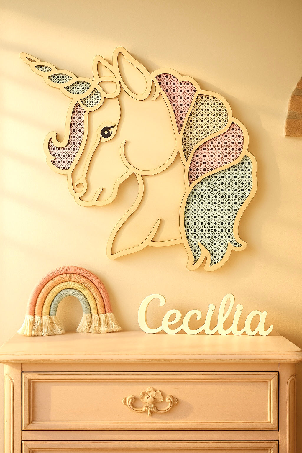 Decorazione da parete - UNICORNO RAINBOW