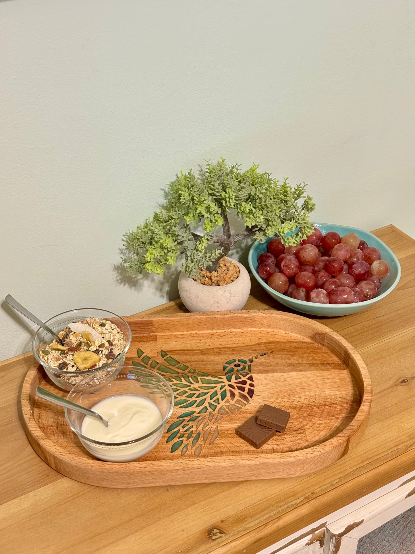 VASSOIO DECORATIVO OVALE - COLIBRÌ