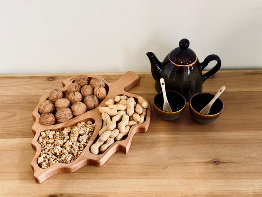 VASSOIO PER APERITIVO - FOGLIA DI NOCCIOLO