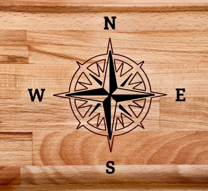 Vassoio in legno con incisione oche e resina effetto vetro | Wooden Goose Tray with Glass-Effect Resin