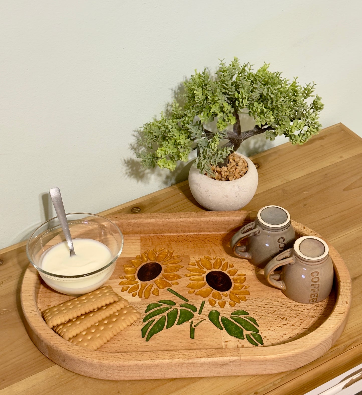 VASSOIO DECORATIVO OVALE - I GIRASOLI