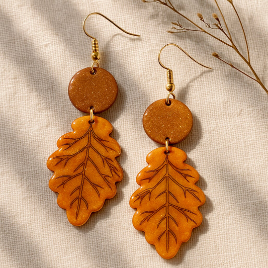 Orecchini - FOGLIA DI QUERCIA