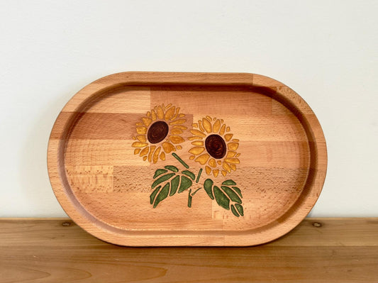 VASSOIO DECORATIVO OVALE - I GIRASOLI